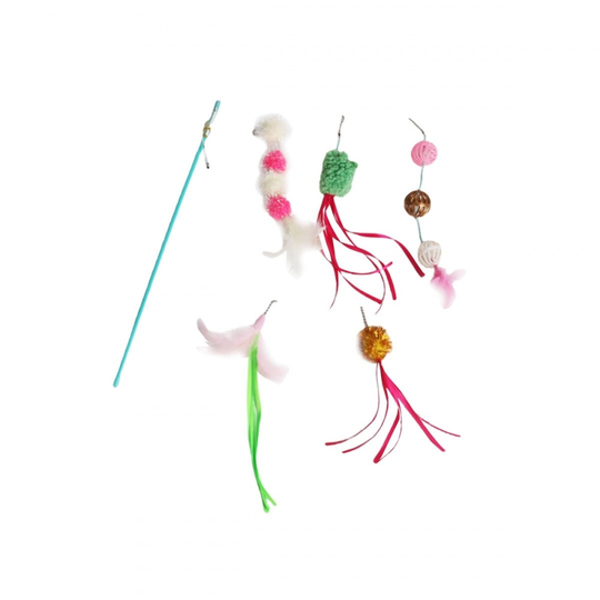 Meow&Me MarshmallowJungle 5-i-1 Kattvippa med 5 Leksaker