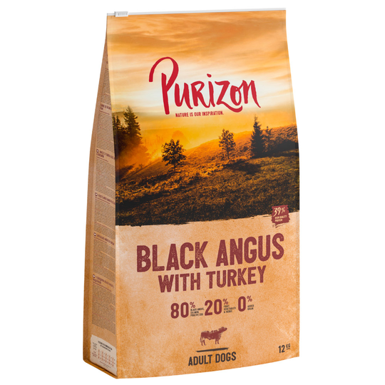 Ekonomipack: Purizon hundfoder 2 x 12 kg - Adult Black Angus Beef & Turkey - Grain Free