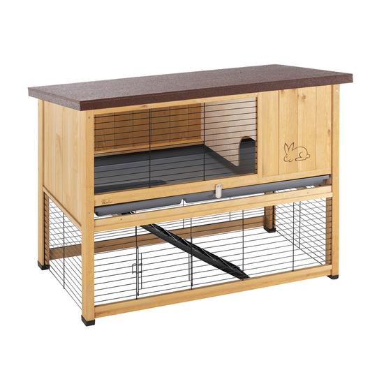Ferplast Ranch Brown smådjursstall (Made in Europe) - Modell II: L 115,5 x T 65 x H 92 cm