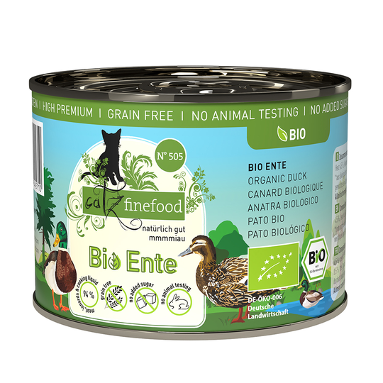 Ekonomipack: catz finefood Bio 24 x 200 g - No. 505 Ekologisk anka