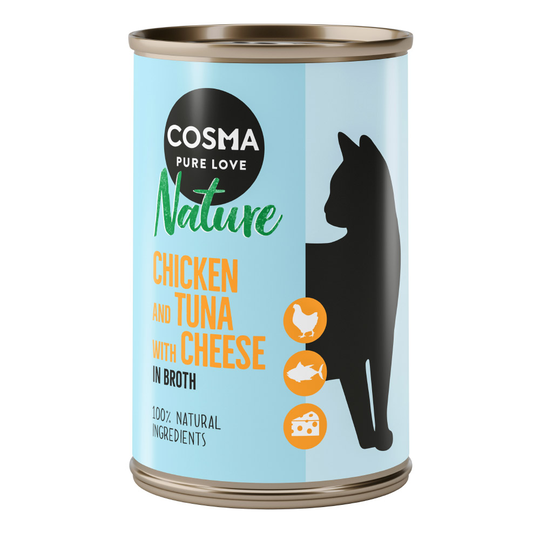 Cosma Nature 6 x 140 g Kyckling & tonfisk med ost