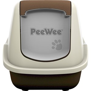 Kattlåda PeeWee EcoHus Brun/Creme