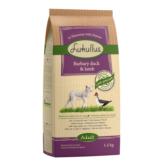 Lukullus kallpressat hundfoder Myskand & lamm - 6 kg