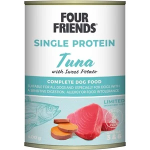 Hundfoder Four Friends Single Protein Tuna & Sweet Potato 400 g