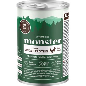 Hundmat Monster Dog Adult Single Protein Lamb, 400 g