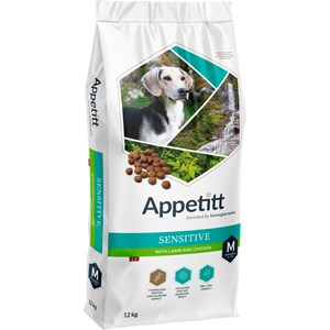 Hundfoder Appetitt Sensitive Lamb and Chicken M 12 kg