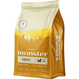 Hundfoder Monster Dog Original Adult All Breed Chicken/Turkey, 2 kg