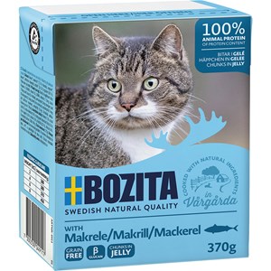 Kattmat Bozita Bitar i gelé med makrill, 370 g