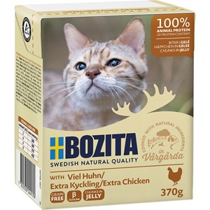 Kattmat Bozita Bitar i gelé med extra kyckling, 370 g