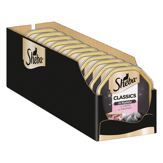 Ekonomipack: 44 x 85 g Sheba portionsform - Classics Paté Lax
