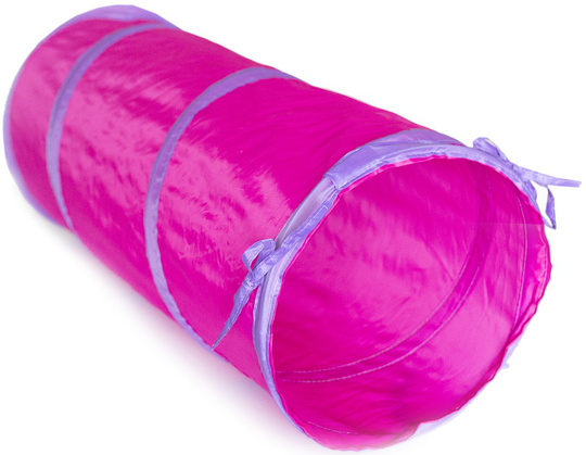 Prasseltunnel kattleksak Rosa 60 cm