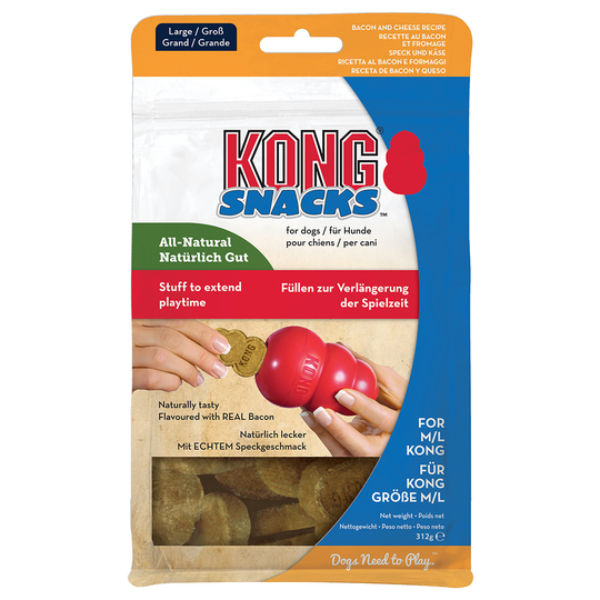 KONG Snacks Bacon & Cheese - Ekonomipack: L (4 x 312 g)