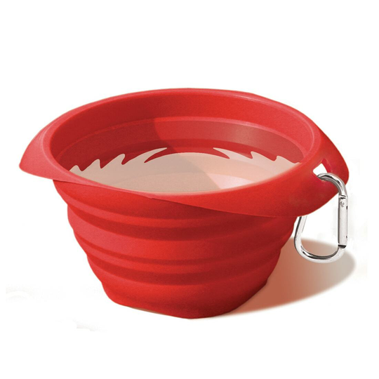 Kurgo Reseskål för hund - Collaps A Bowl - Röd