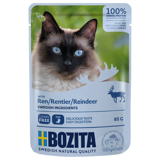 Bozita bitar i sås Pouch 12 x 85 g - Ren