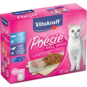 Kattmat Vitakraft Poesie Delisauce Menybox Fisk, 6 x 85 g