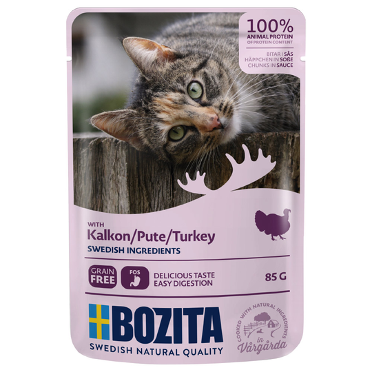 Ekonomipack: Bozita bitar i sås Pouch 24 x 85 g - Kalkon