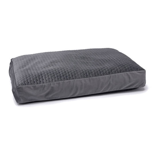 Karlie Velvet liggkudde, mörkgrå - L 100 x B 70 x H 15 cm