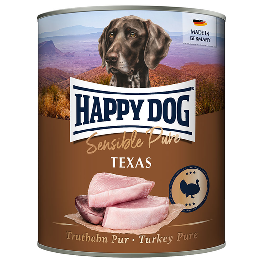 Happy Dog Sensible Pure 6 x 800 g - Texas (kalkon pur)