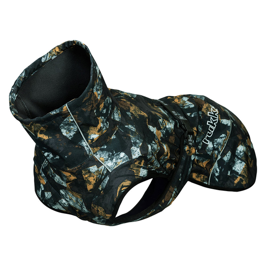 Rukka® Breeze jacka, svart med tryck - ca 25 cm rygglängd