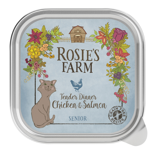 Rosie's Farm Senior 16 x 100 g - Senior: Kyckling & lax