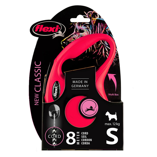 flexi New Classic repkoppel rött, 8 m - S: upp till 12 kg