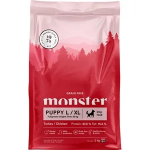Valpfoder Monster Dog Puppy L/XL Turkey/Chicken, 2 kg