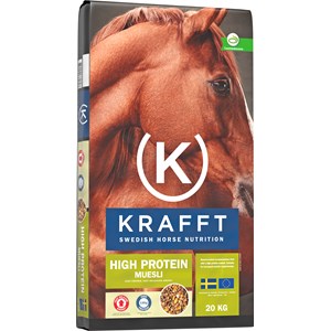 Hästfoder Krafft High Protein Muesli, 20 kg
