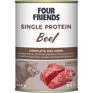 Hundfoder Four Friends Single Protein Beef 400 g