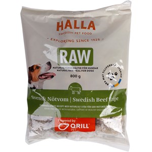 Hundfoder Halla Raw Svensk Nötvom, 800 g
