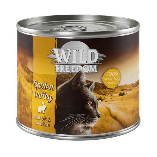 Ekonomipack: Wild Freedom Adult 24 x 200 g - Golden Valley - Rabbit & Chicken