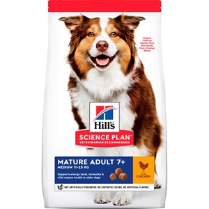 Hundoder Hill's Science Plan Mature Adult 7+ Medium Chicken 14 kg
