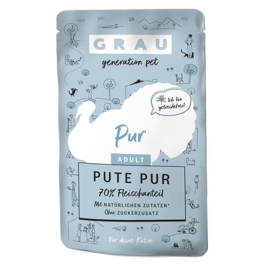 Ekonomipack: GRAU Gourmet Happen 32 x 125 g - Kalkon pur