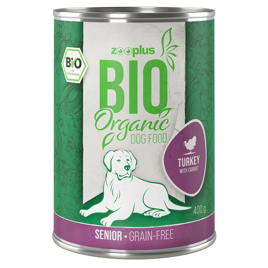 zooplus Bio Senior Kalkon med morot - 6 x 400 g