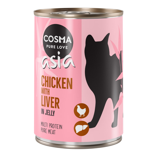 Cosma Asia in Jelly 6 x 400 g - Kyckling & kycklinglever