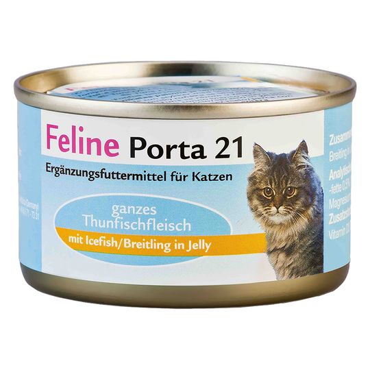 Feline Porta 21 6 x 90 g - Tonfisk med skarpsill - spannmålsfritt