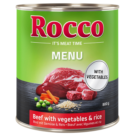 Rocco Menu 6 x 800 g - Nötkött med grönsaker & ris