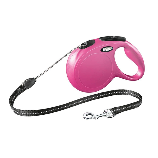 Flexi New Classic M Cord 8m/20kg (Rosa)