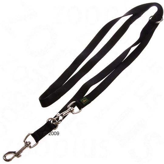 HUNTER set: Vario Basic Alu Strong Halsband + koppel, svart - Halsband stl. L + koppel 200 cm/20 mm
