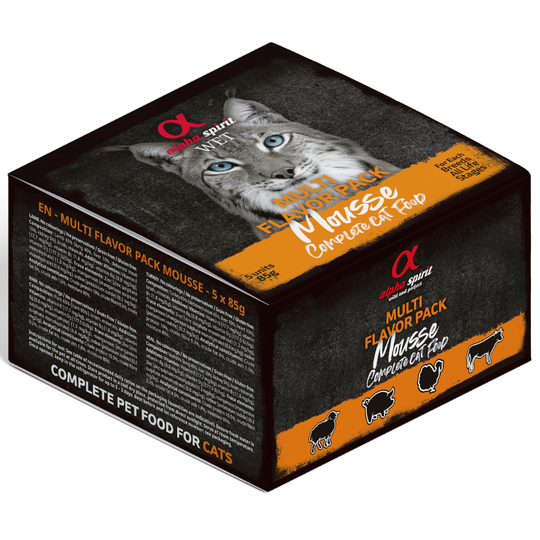 alpha spirit Multi-Flavour Pouch våtfoder katt - 5 x 85 g