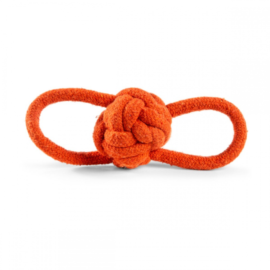 Little&Bigger Recycled Cotton Repboll med Öglor Orange