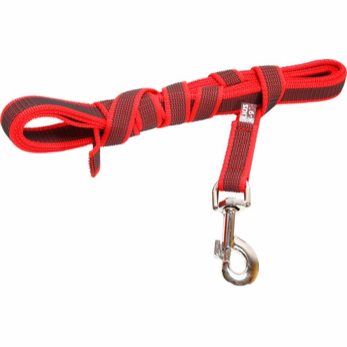 Julius-K9 Color & Gray® 20 mm Super-grip Koppel - Röd/5 m