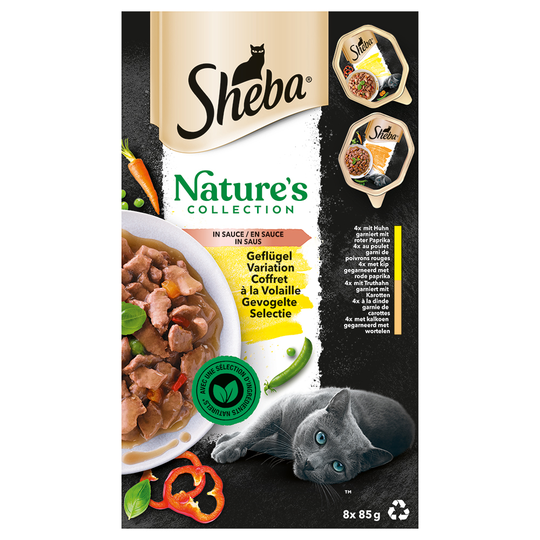 Sheba Nature's Collection in Sauce 32 x 85 g - Fjäderfävariationer