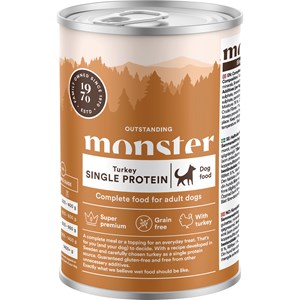 Hundfoder Monster Dog Adult Single Protein Turkey, 400 g