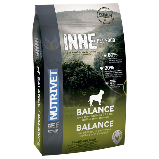 Ekonomipack: 2 x 12 kg Nutrivet Inne Dog hundfoder - Dog Balance