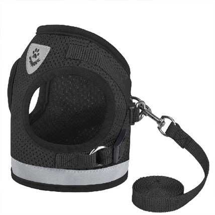 Kattsele Mesh Reflex Svart, XS