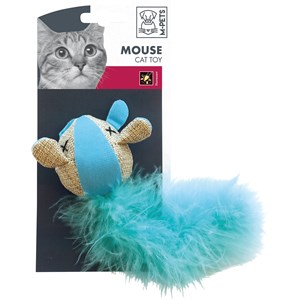 Kattleksak M-Pets Mus med fjädrar