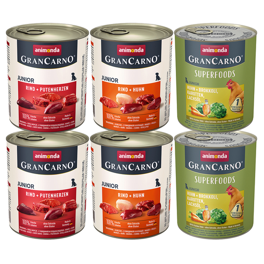 Animonda GranCarno Junior Mixpaket - 6 x 800 g Mix (3 sorter)