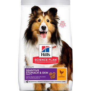 Hundfoder Hill's Science Plan Adult Sensitive Stomach & Skin Medium 14 kg