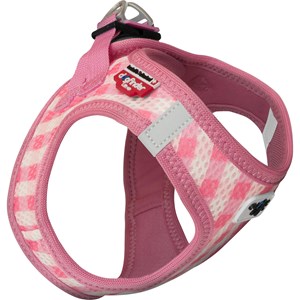 Vaplset Sele & Koppel Curli Rosa Med Rutor - ROSA, XXXS