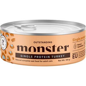 Kattmat Monster Cat Adult Single Protein Turkey, 100 g